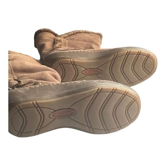 Naturalizer suede tan winter boots  rubber sole mid calf wide Size 10 - Picture 3 of 16